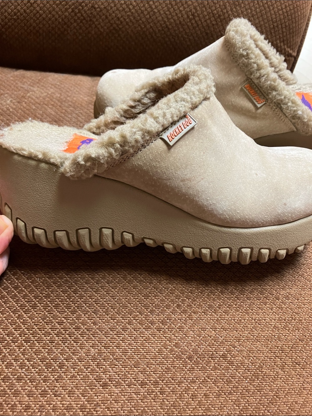 Vintage Y2K Rocket Dog Suede Platform Clogs / Mules - Size 7
